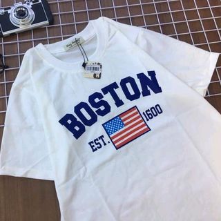 ÁO THUN HAPPY BOSTON CỜ MỸ