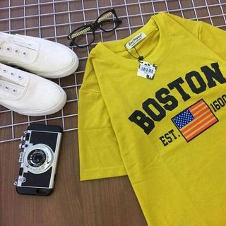 ÁO THUN HAPPY BOSTON CỜ MỸ