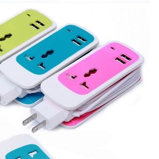 Ổ cắm đa năng du lịch-có 2 cổng usb sạc giá sỉ