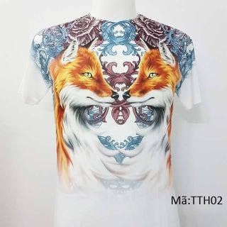 ÁO THUN IN HÌNH TAY NGẮNKHÔNG CỔ- THÁI LAN