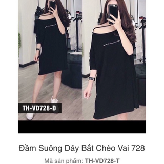 Đầm suông thun cotton