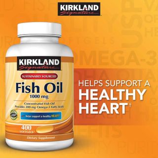 Dầu cá Fish oil Kirkland 1000mg 400 viên