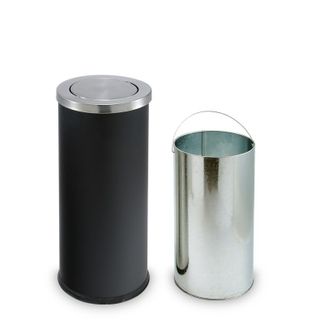 THÙNG RÁC INOX TRÒN NẮP LẬT
