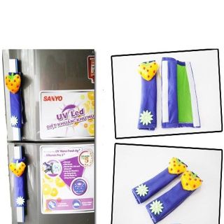 Combo tay nắm và khăn phủ tủ lạnh
