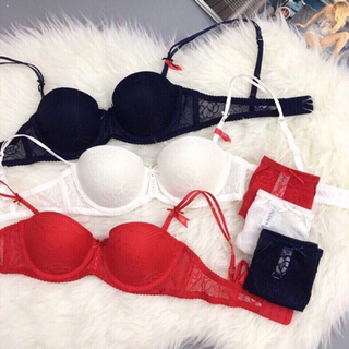 Set bộ đan dây ngực cúp ngang Ag