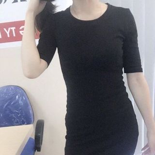 váy body trơn đen