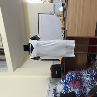 đầm suôn phối gen cổ