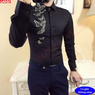 Áo sơ mi nam in hình con bướm LD528