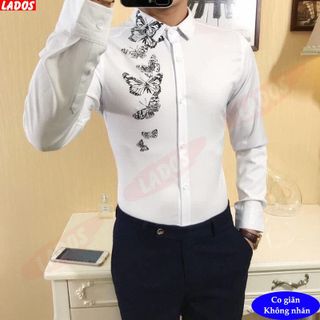 Áo sơ mi nam in hình con bướm LD528