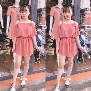 set cài hoa trễ vai