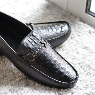 giầy da nam vân cá sấu