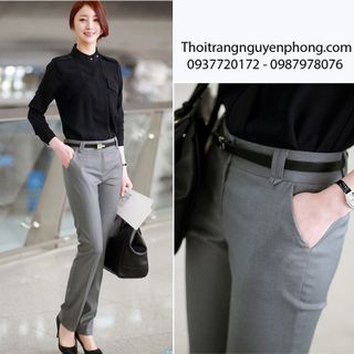 QUẦN TÂY NỮ CÔNG SỞ ỐNG ĐỨNG - Q03117100