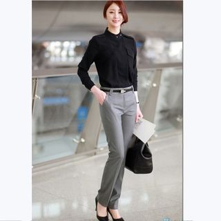 QUẦN TÂY NỮ CÔNG SỞ ỐNG ĐỨNG - Q03117100