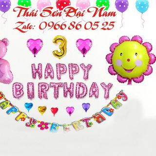 Bong Bóng chữ Happy birthday