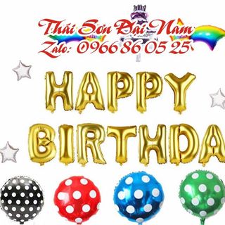 Bong Bóng chữ Happy birthday