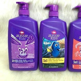 Dầu gội xả tắm dành cho trẻ em 3 in 1- Aussie Kids Shampoo Conditioner Body Wash 865ml