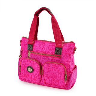 Túi xách hai hộp Kipling vải wax màu hồng tím
