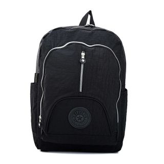 Balo Kipling dây kéo giữa màu đen