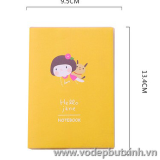 Sổ tay bìa nhựa trong Hello Jane
