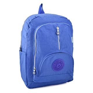 Balo Kipling dây kéo giữa loại lớn - xanh