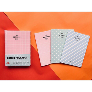 combo 6 vở crabit pokadot 120 trang