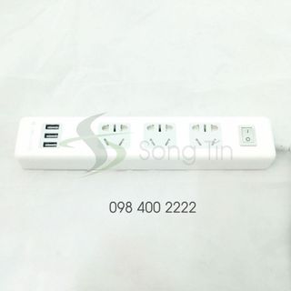 JELLICO - Ổ cắm điện - 3 cổng USB - 3 cổng sạc điện - SK3