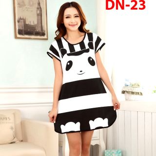 Đầm ngủ hoạt hình Gấu trúc đen DN-23