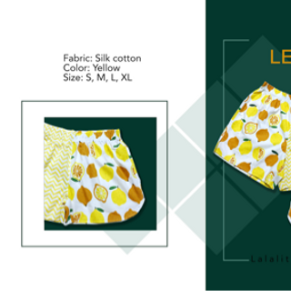 Quần Shorts- Hoạ tiết quả chanh