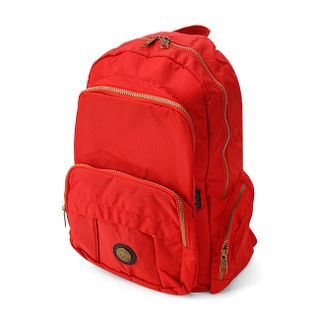 Balo Kipling dây kéo màu đỏ