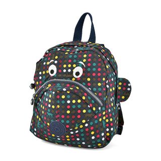 Balo Kipling họa tiết chấm bi màu vàng xanh
