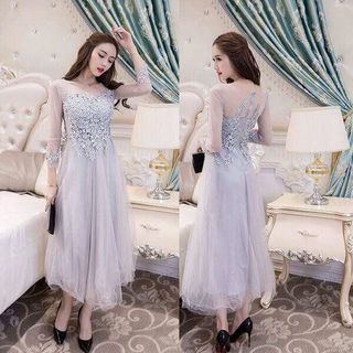 Đầm Xòe Dự Tiệc Đính Ren