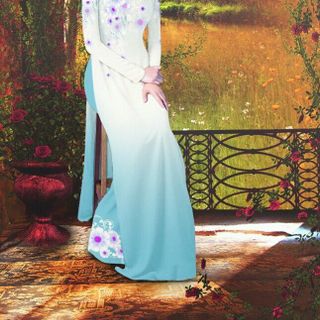 Vải áo dài in hình 3dlụa nhật