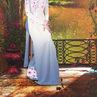 Vải áo dài in hình 3dlụa nhật