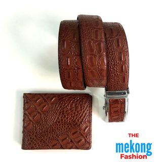 Bộ ví thắt lưng MEKONG da bò 100
