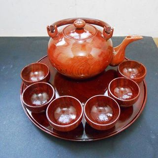 Bình gỗ trắc dây nguyên bộ