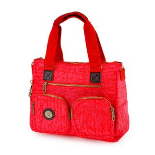 Túi xách hai hộp Kipling vải wax màu đỏ