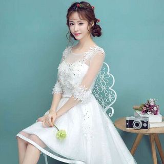 Đầm Xòe Đính Hoa