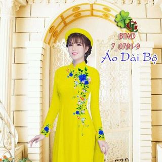 vải áo dài tằm ý loại 1in hình 3d