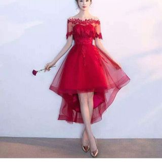Đầm Xòe Trễ Vai Đuôi Tôm