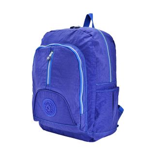Balo Kipling dây kéo giữa loại lớn - màu xanh coban