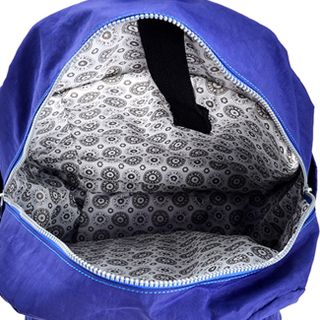 Balo Kipling dây kéo giữa loại lớn - màu xanh coban