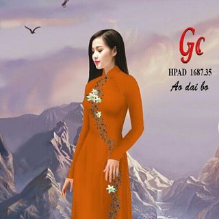 vải áo dài tằm ý in hình 3d