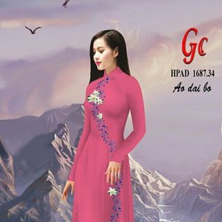 vải áo dài tằm ý in hình 3d