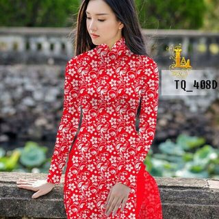 vải áo dài tằm ýlụa nhật in hình 3d