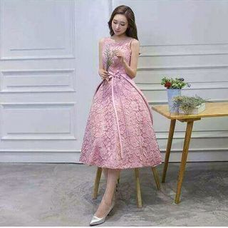 Đầm Xòe Ren Phối Vạt Bầu Hana Fashion