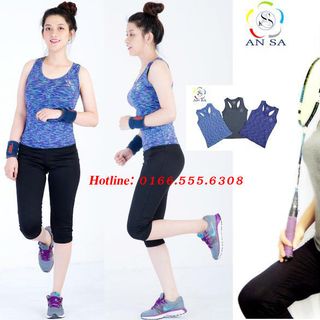Bộ đồ thể thao lửng nữ in họa tiết