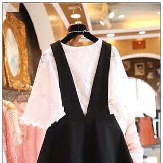 Set Yếm Xòe Áo Ren