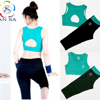 Bộ đồ lửng thể thao nữ khoét giọt nước