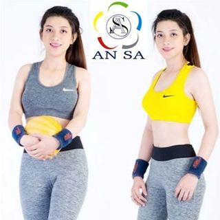 Quần thể thao nữ dài phối hai màu đen và xám