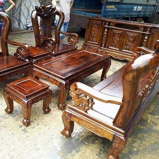 Bộ Bàn Ghế Tràm Lục Lõi Tay 10